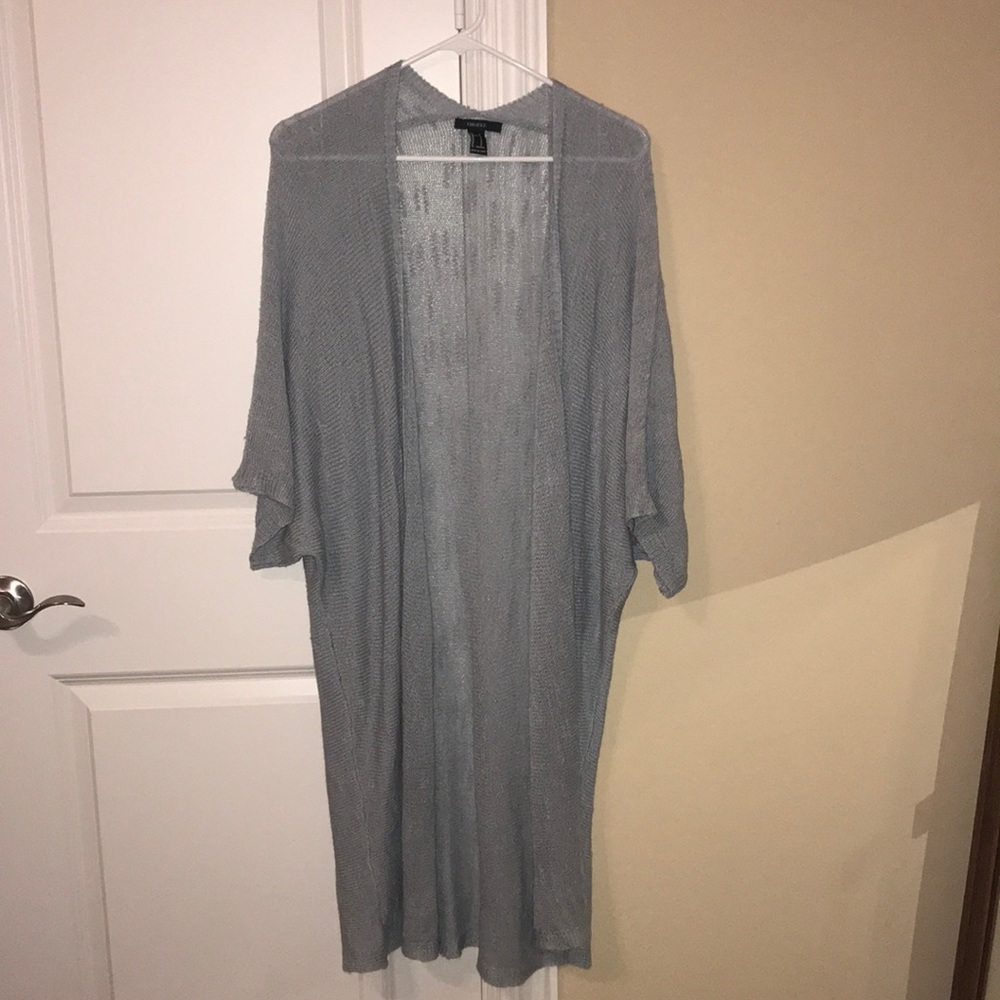 F21 longline cardigan
